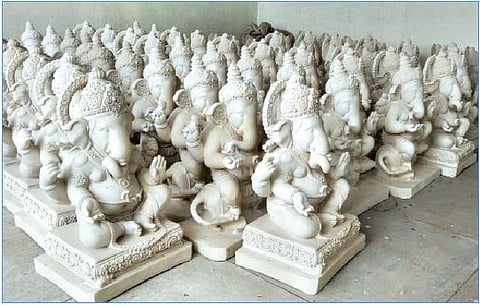 ‘पीओपीचा’च बोलबाला; साडेचार लाख गणेशमूर्ती तयार; शाडूचे प्रमाण 20 टक्के