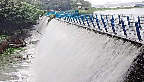 मुंबई : पवई तलाव ओव्हरफ्लो