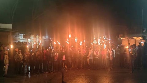 नाशिक : भारतीय स्वातंत्र्याच्या अमृत महोत्सवानिमित्त भव्य मशाल रॅली