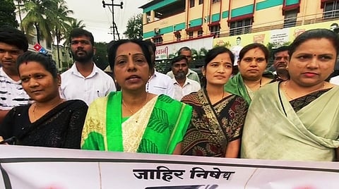 तळेगाव शहर शिवसेनेच्या वतीने निषेध सभा