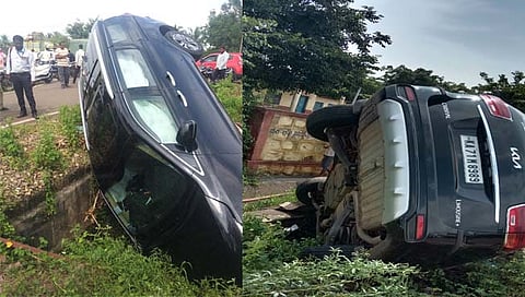 बेळगाव : कर्नाटकचे माजी उपमुख्यमंत्री लक्ष्मण सवदी यांच्या कारला अपघात (Video)