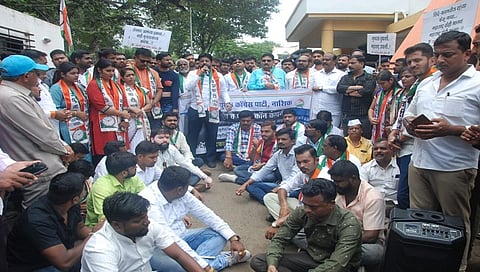 नाशिकमध्ये ‘वेदांता’वरुन राष्ट्रवादी युवक काँग्रेस आक्रमक, महसूल समोर आंदोलन