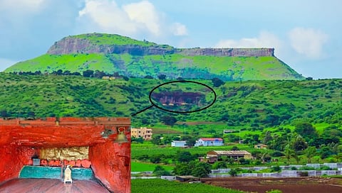 नाशिक ः दरी व मातोरी या दोन्ही गावांच्या मधोमध निसर्गरम्य डोंगरांच्या कुशीत वसलेले दर्‍याईमाता देवस्थान.