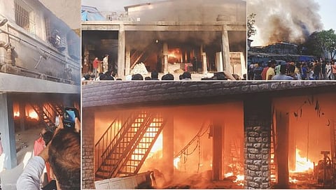 Cigarette Burning : सिगारेटच्या पेटत्या तुकड्यामुळे एपीएमसी मार्केटमध्ये आग