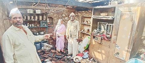 भिवडी येथे गॅसगळतीमुळे दोन घरे खाक; लाखो रुपयांच्या साहित्याचे नुकसान