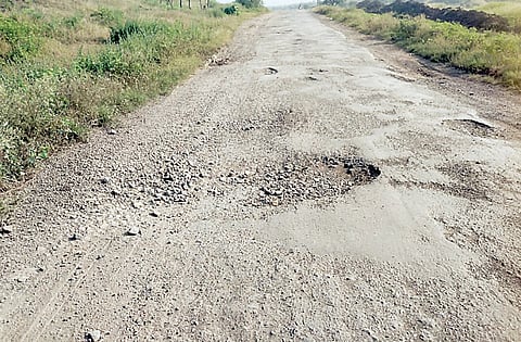 बेलापूर ते बोटा रस्त्याची अक्षरशः चाळण, 14 गावांतील ग्रामस्थांची रस्त्याअभावी ससेहोलपट