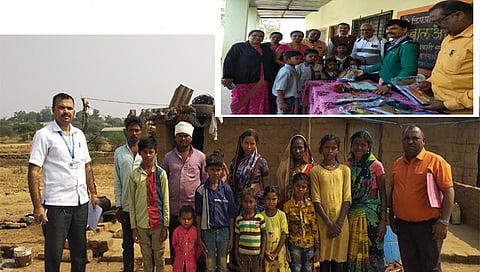 नाशिक : शिक्षकांनी थेट वीट भट्टीवरच जाऊन अध्यापनाचे वर्ग घेतल्याने पालकांचे समुदेशन होऊन शिक्षणप्रवाहात आलेली मुले. 