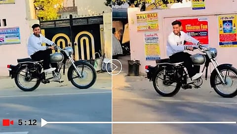 Bullet Savari : वारे पठ्ठया… ‘बुलेट’वरील स्‍वारी पायडेल मारी…पाहणारेही झाले आवाक  ( पाहा व्‍हिडीओ)