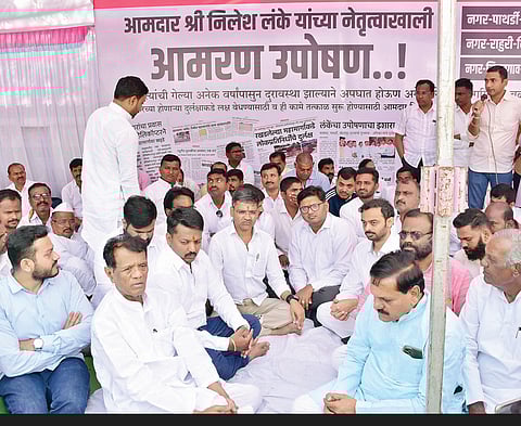 आमदार नीलेश लंके यांचे उपोषण केवळ स्टंटबाजी : भाजप जिल्हाध्यक्ष अरुण मुंडे