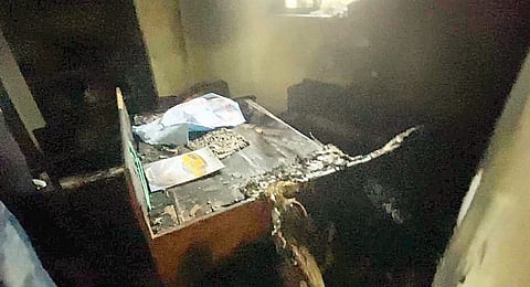 चाकण येथे शॉर्टसर्किटने आग; घर भस्मसात