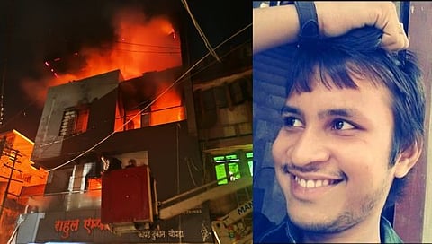 कापड दुकानाला आग,www.pudhari.news