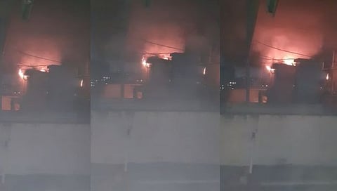 कल्याण : अनधिकृत मोबाईल टॉवरचा प्रश्न ऐरणीवर; इमारतीवर असणाऱ्या टॉवरला आग