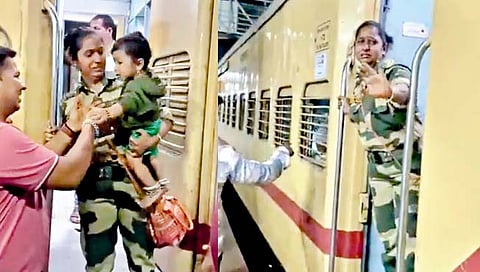 मातृत्व अन् कर्तव्यही जिंकले! १० महिन्यांच्या तान्हुल्याला पतीकडे सोपवून बीएसएफ जवान वर्षा पाटील-मगदूम ड्युटीवर रवाना (Video)