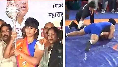 Women Maharashtra Kesari Sangli | सांगलीची प्रतीक्षा बागडी ठरली पहिली महिला महाराष्ट्र केसरी