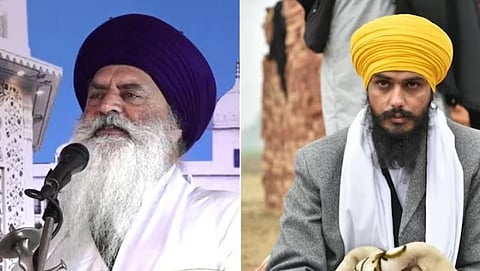 जर्नेल सिंग भिंद्रनवाले याचा पुतणा जसबीर सिंग आणि खलिस्‍तान समर्थक अमृतपाल सिंग.