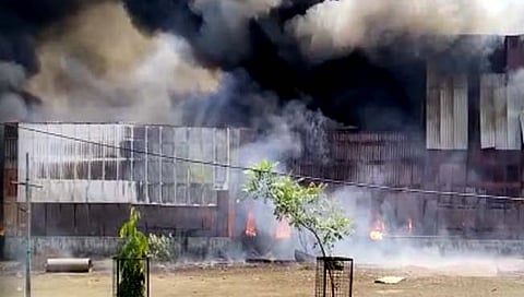 हिंगणा एमआयडीसीत भीषण आग 