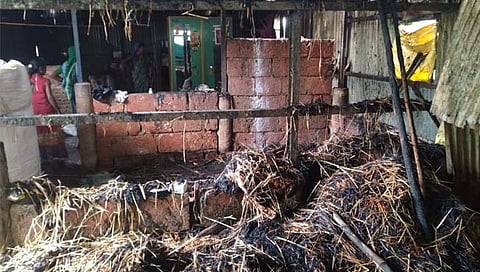 कोल्हापूर: कळे येथे शॉर्टसर्किटमुळे गोठ्याला आग