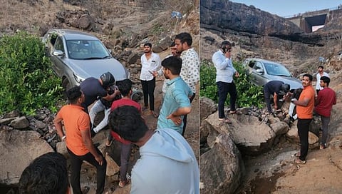Accident : पर्यटनासाठी गेलेला पर्यटक गाडीसह खोल दरीत; लोणावळ ग्रामीण पोलिसांनी प्रसंगावधान राखत वाचवला जीव