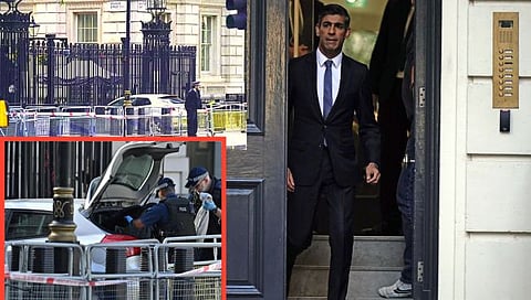 पीएम ऋषी सुनक यांच्या कार्यालयानजीक गेटला अज्ञात कारची धडक