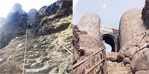 तोरणागडावर दुर्घटनांची टांगती तलवार; गडाचा बिन्नी दरवाजा खुला