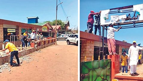 महाबळेश्वर-पाचगणी रस्त्यावरील अतिक्रमणे स्वत:हून काढण्यास प्रारंभ