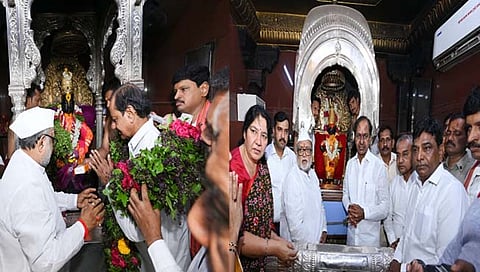 केसीआर यांनी घेतले श्री विठ्ठल-रुक्मिणीचे दर्शन