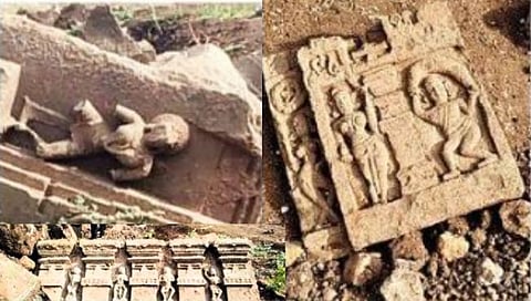 परभणी : जिंतूरमधील मौजे माणकेश्वर येथे गाळ काढताना सापडले हेमाडपंती मंदिर