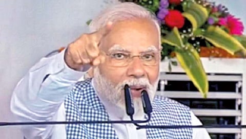 भ्रष्टाचार हीच काँग्रेसची विचारसरणी : पंतप्रधान नरेंद्र मोदी