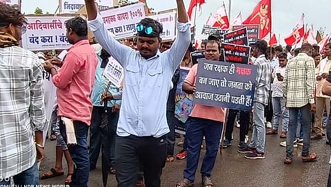 नंदुरबार : आदिवासी जनआक्रोश मोर्चाद्वारे मणिपूर प्रकरणाचा निषेध