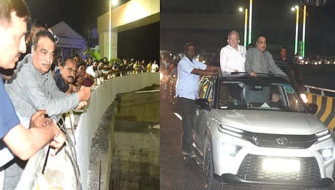 नितीन गडकरी यांच्याकडून पारडी उड्डाणपुलाची पाहणी