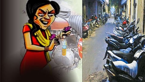 दुचाकीतील पेट्रोल चोरुन नशा करणारी महिला दामिनी पथकाच्या ताब्यात