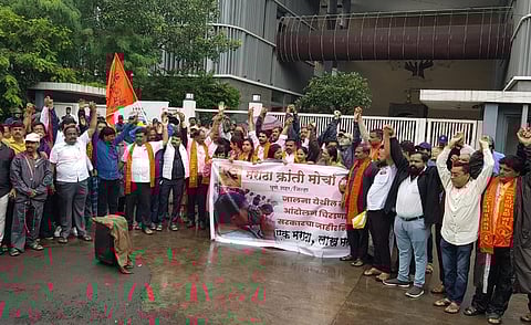 पुणे : सकल मराठा समाजाच्यावतीने सरकारचा निषेध