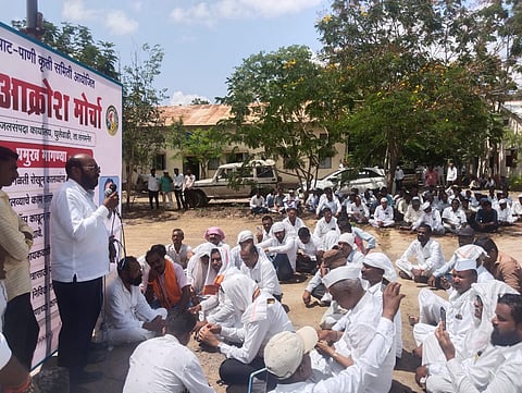 निळवंडे डाव्या कालव्याला पाणी सोडण्यासाठी जलसंपदावर जनअक्रोश मोर्चा