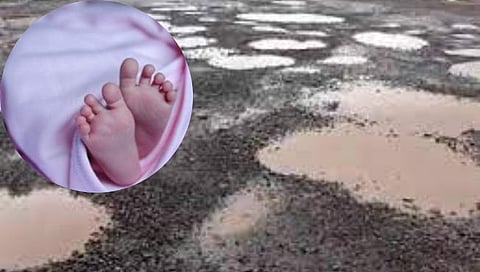 मुंबई-गोवा महामार्गावर खड्डयांमूळे एसटी प्रवासादरम्‍यान महिलेची आठव्या महिन्यातच प्रसूती