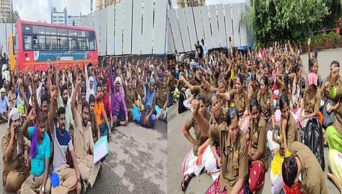 ठाणे परिवहनचे कर्मचारी संपावर 