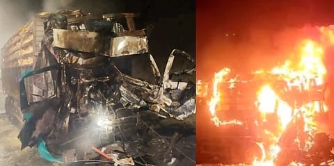 Pune Navale Bridge Accident : पुण्यातील नवले ब्रिजवर पुन्हा भीषण अपघात; चौघांचा होरपळून मृत्यू