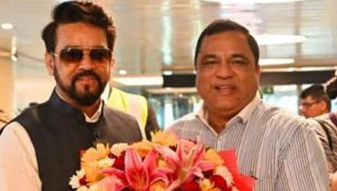 IFFI 2023 Goa : इफ्फी’च्या उद्घाटनासाठी केंद्रीय मंत्री अनुराग ठाकूर गोव्यात दाखल