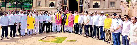 खंडेरायाला पूजा अभिषेक करून धनगर आरक्षणासाठी संकल्प