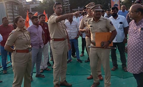 Maratha Reservation : जाणता राजा मैदानाची जिल्हा पोलीस प्रमुखांकडुन पाहणी