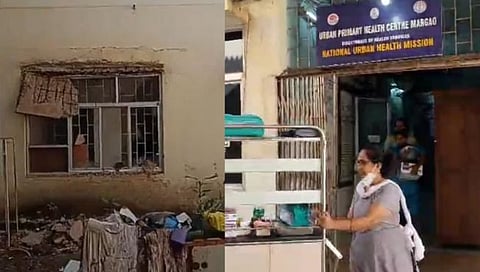 मडगाव : जुन्या हॉस्पिसियो दवाखान्याचा कोसळला सज्जा