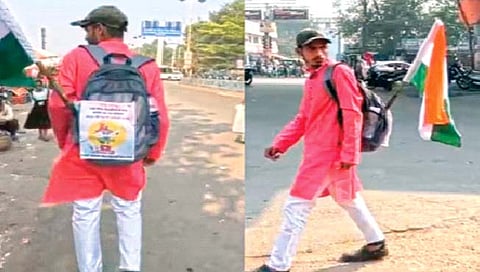 उलट्या पावलांनी युवकाची भारतभ्रमंती!