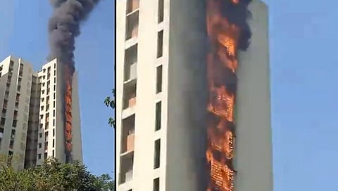 ठाणे : डोंबिविलीतील इमारतीला भीषण आग