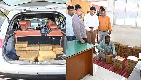 सोलापूर : अकलूजला आलेला गांजा फिल्मी स्टाईलने पकडत पोलिसांची कारवाई