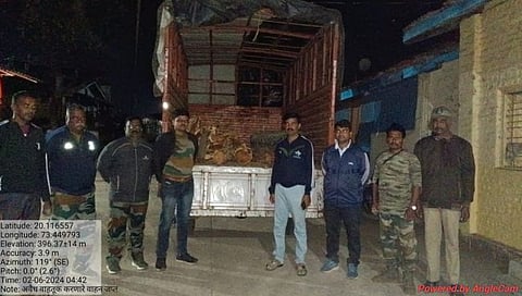 Nashik News : हरसूल वनपरिक्षेत्रात खैर लाकडाची अवैध वाहतूक करणारे वाहन जप्त