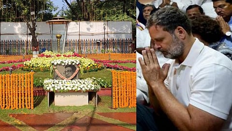 Rahul Gandhi : बाळासाहेब ठाकरे स्मृतीस्थळाला राहुल गांधींचे अभिवादन