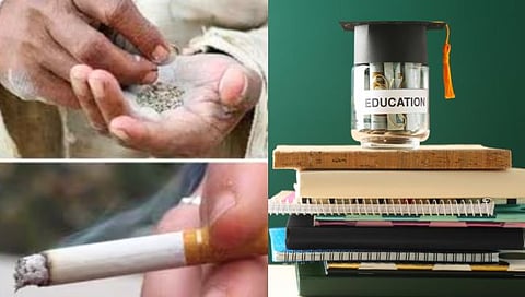 शिक्षणाचा खर्च घटला; तंबाखू, गुटखा, दारूवर वाढला