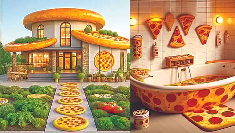 ‘एआय’च्या साहाय्याने बनवला पिझ्झाचा बंगला!