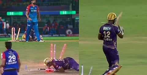 कोलकाताविरुद्‍धच्‍या सामन्‍यात  दिल्‍लीचा वेगवान गोलंदाज इशांत शर्मा याने टाकलेल्‍या यॉर्करवर रसेल क्‍लीन बोल्‍ड झाला. या विकेटचा व्‍हिडिओ सोशल मीडियावर तुफान व्‍हायरल होत आहे. 