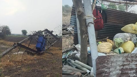 अवकाळी पावसाने घरे जमिनदोस्त