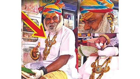 कोट्यधीश पानवाला सोन्याचे दागिने घालून विकतो पान!